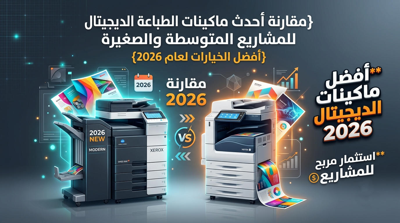 مقارنة أحدث ماكينات الطباعة الديجيتال للمشاريع المتوسطة والصغيرة